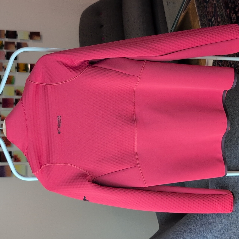 Columbia Crystal Leaf Omni-Heat Helix full-zip jacket, Red/Salmon, Ladies Medium - Picture 7 of 9